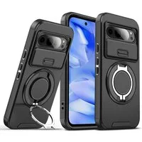 LuxusKollektion Handyhülle Schutzhülle Pixel 9 Pro XL Militärschutz Google Pixel 9 Pro XL Schwarz