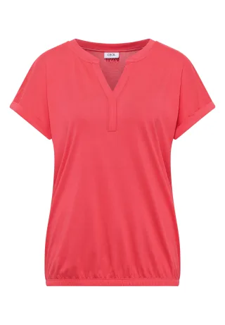 CECIL - Kurzarm Shirt im Tunika-Look coral - Gr. - L