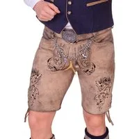Spieth & Wensky Trachtenlederhose Lederhose Herren kurz - TRITON - hirse