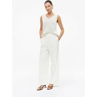 s.Oliver 7/8-Hose Hose Semitransparente Wide-Leg-Hose mit Elastikbund