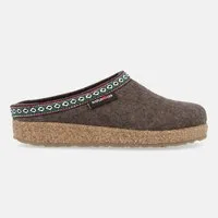 Haflinger Haflinger Grizzly Franzl Filzclog aus reinem Wollfilz Hausschuh