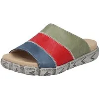 Rieker Pantolette Sommerschuh, Hausschuh in Patchwork-Optik