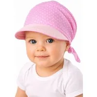 La Bortini Kopftuch Kopftuch Baby Kinder Bandana Tuch mit Schirm Schirmmütze Kopfbedeckung, aus reiner Baumwolle, Einheitsgröße