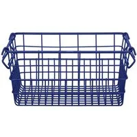 blomus Aufbewahrungskorb -KAGO- Aufbewahrungsbox, Gitterkorb, Organizer: moderner Drahtkorb (1 St), moderner Designfokus, Metall, Henkel zum Tragen, Stapelbar