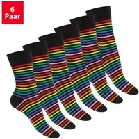 Footstar Socken Damen & Herren Ringel Socken (6 Paar)