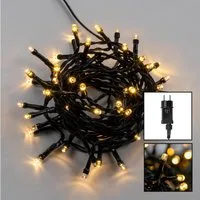 HI Lichterkette Lichterkette mit 50 warm weißen LEDs für Aussengebrauch Timer