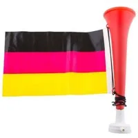 Funny Fashion Kostüm Deutschland Fan Artikel 'Trompete mit Fahne'