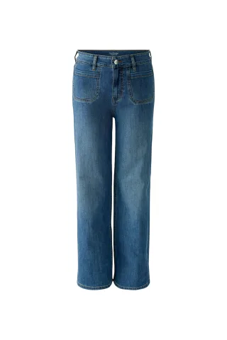 Oui - Jeans THE STRAIGHT bright blue denim - Gr. - 38