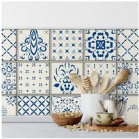 K&L Wall Art Fliesenaufkleber selbstklebende Fliesenaufkleber Skandinavische Boho Landhaus Deko 12x
