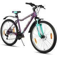 HILAND Mountainbike 26/27,5 Zoll Fahrrad für Erwachsene, MTB für Männer und Frauen, Mit Aluminium Rahmen, 18 Gang,Doppelscheibenbremse Federgabel