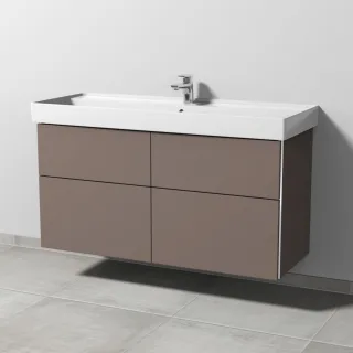 Sanipa 3way Waschtischunterbau zu Villeroy & Boch Collaro Waschtisch mit 4 Auszügen, Taupe-Matt BP8381T