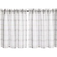 Joyswahl Scheibengardine (2 St), Stangendurchzug, transparent, Leinen Küchengardinen im Landhausstil Kurzstores