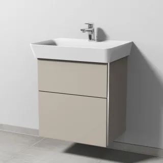 Sanipa 3way Waschtischunterbau zu Ideal Standard Connect Air Cube Waschtisch mit 2 Auszügen, Kaschmi BP6481U