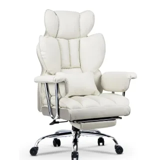 Rattantree Chefsessel, Weiß, Metall, 58x128x50 cm, Arbeitszimmer, Bürostühle, Chefsessel