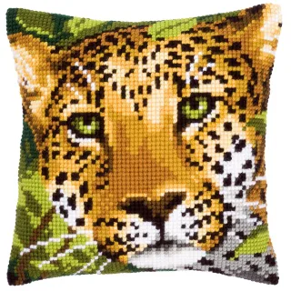 Kreuzstichkissen "Leopard"