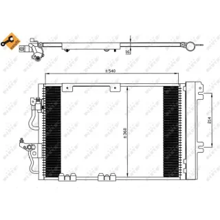 NRF Klimakondensator + Trockner Opel Astra H Zafira B 35554