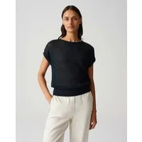 OPUS Strickpullover PAJULA Regular aus Leinen Mix