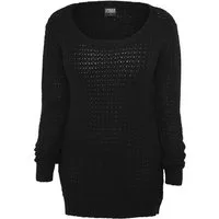 URBAN CLASSICS Rundhalspullover Urban Classics Damen Ladies Long Wideneck Sweater (1-tlg)