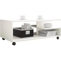 VCM Couchtisch Holz Sofatisch Couchtisch Rollen rollbar Stango XL