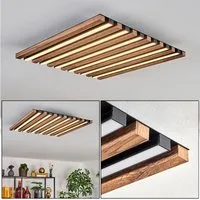 hofstein Deckenleuchte Deckenpanel aus Metall/MDF/Kunststoff in Schwarz/Holzoptik/Weiß, 30 Watt, 3000 Kelvin, Deckenleuchte für Schlafzimmer, Esszimmer, Flur