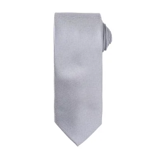 Premier Mens Micro Waffle Formal Work Krawatte (Silber)