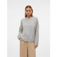 Vero Moda Strickpullover VMBOOM LS O-NECK PULLOVER GA NOOS Materialmix, loose fit