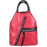 ITALYSHOP24 Rucksack Damen City- TagesRucksack Daypack Backpack Tasche Schultertasche Sport, Handtasche tragbar, Leder Optik viele Farben/Variationen, Schule Reise
