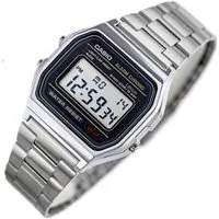 CASIO Uhrenarmband Casio Armbanduhr Vintage Stainless Steel Digital Watch A158WA-1DF