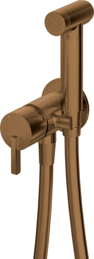 Neuesbad Serie 600 Bidetarmatur, Unterputz, mit Bidet-Handbrause, Oberfläche: bronze gebürstet NB1BQS_C34M1