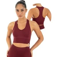 Smilodox Sport-BH Vonda, Sport Top Damen, Gym-BH für Workouts,Training & Yoga V-Ausschnitt, Seamless, Shaped Fit, Support-Bund, elastisch