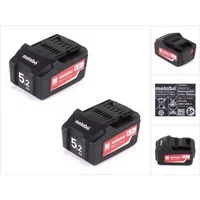 metabo Li-Power Akku Set 18V mit 2x Akku 5,2Ah (625592000) Akkupacks