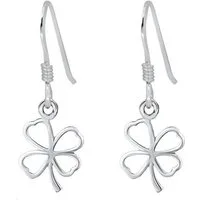 ALEXANDER YORK Paar Ohrhänger KLEEBLATT cut-out Design, 2-tlg., 925 Sterling Silber