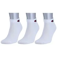 Champion Tennissocken (Baumwolle) Quarter C Logo-Print weiss Herren - 3 Paar