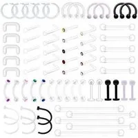 LuxusKollektion Piercing-Set Piercinghalter Lippen Ohr Nase Septum Augenbraue Zunge Stil C