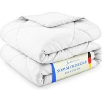 Bestlivings Microfaserbettdecke für den Sommer, Füllung: Polyester, Bezug: Polyester, leicht, samtig-weich, waschbar bis 60 °C, ohne Bettbezug nutzbar