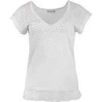 Passioni V-Shirt mit Strasssteinen