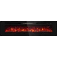 Klarstein Elektrokamin Galeras, Elektrischer Wandkamin Heizung LED Timer 1800 W