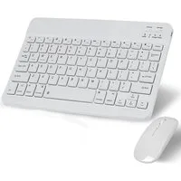 KINSI Bluetooth Tastatur Maus Set,ultraflach & geräuscharm,kabellos Tastatur- und Maus-Set, (Enthält Tastatur und Maus), 10 Zoll, für PC & Tablet