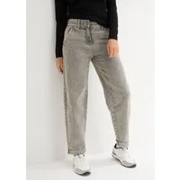 bonprix Boyfriend-Jeans weites Bein, Loose Fit, mit bequemem Gummi am hinteren Bund