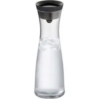 WMF Wasserkaraffe Basic für Kalt- und Warmgetränke, Silikonrand, 1 l Fassungsvermögen, Close-Up-Verschluss ink. integriertem Sieb, spülmaschinengeeignet