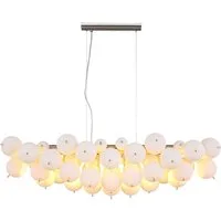 GLOBO LIGHTING Hängeleuchte UDO, ohne Leuchtmittel, Hängelampe Glaskugeln rauchfarben 2 Glasgrößen Esszimmer Esstisch