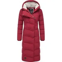 Ragwear Wintermantel Pavla Long extralanger Winterparka mit Teddyfutter und Kapuze