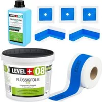 Level+ Dichtstoff Dichtset Duschabdichtung Dichtband Flüssigfolie 7kg SET345