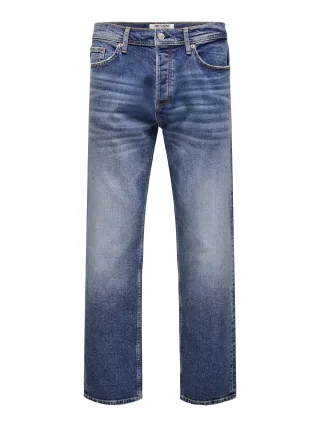 ONLY&SONS - ONSEDGE PERFORMANCE DMB 6639 DOT DNMNOOS dark medium blue denim - Gr. - 34