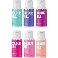 COLOUR MILL Backdekoration COLOUR MILL Öl Lebensmittelfarben Sets, 20 ml, (Set, 6 x 20 ml)