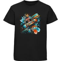 MyDesign24 T-Shirt Kinder Print Shirt Skateboard mit born to skate Aufschrift Bedrucktes Jungen und Mädchen Skater T-Shirt i534