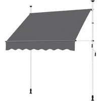 Yaheetech Markise 150/200/250/300 cm (Breite) Klemmmarkise mit Handkurbel Sonnenschutz