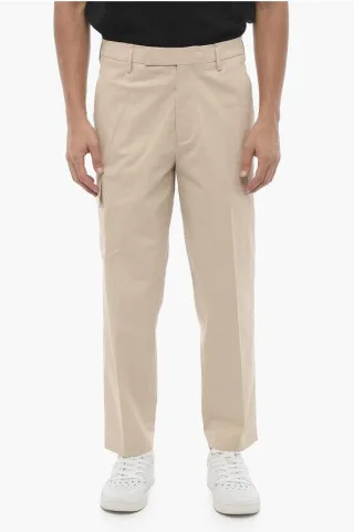 Skinny Fit Cargohose mit Gürtelschlaufen in Beige