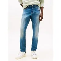 Tommy Jeans Gerade Jeans Scanton Slim Mit Markenlabel aus Leder hinten