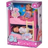 SIMBA Anziehpuppe Simba Puppe Evi Love 2 Floor Bed 2 Puppen Nachthemd Bett 105733847